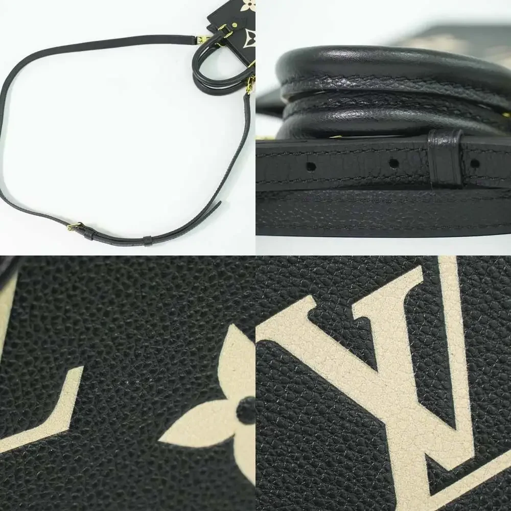 Louis Vuitton Monogram Empreinte Petit Sac Plat Bicolor Giant Bag Black - Picture 5 of 7